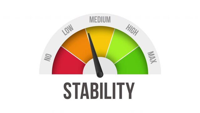 stability Level Measuring Device  with arrow and scale.4K motion animation