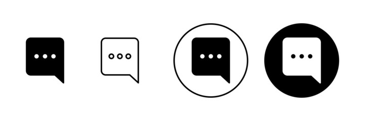 Chat icons set. speech bubble sign and symbol. comment icon. message