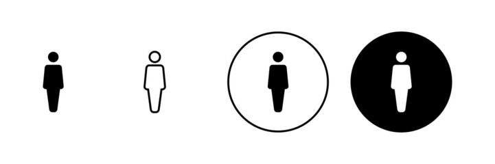 Man icons set. male sign and symbol. human symbol