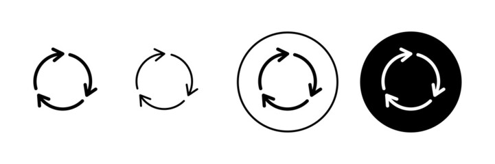 Recycle icons set. Recycling sign and symbol.