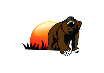 this is a bear logo design