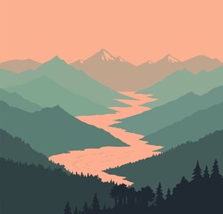 landscape in the morning