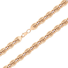Fototapeta premium Fragment macro jewelry Chain pendant Chain Macro Fragments Element isolated on white
