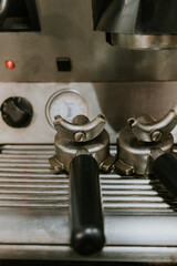 Obraz na płótnie Canvas Coffee Espresso Machine Close up