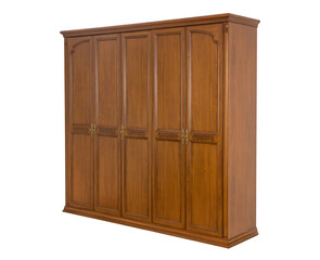 Brown wardrobe classic wooden furniture