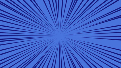 青色に黒色の集中線の背景ベクター素材
