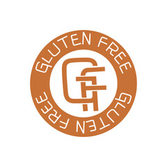 Gluten Free icon isolated on white background