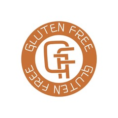 Gluten Free icon isolated on white background