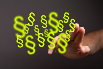 Fototapeta premium rechtsberatung gesetz Konzept 3d paragraf