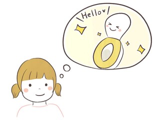 トイレについて前向きに考えるこども(女の子)