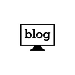 Blogging icon isolated on white background