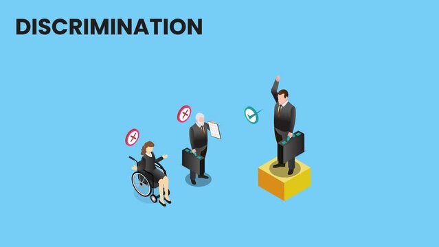 Two business people get discrimination in office