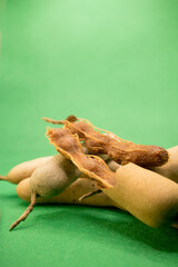 Tamarind in a green background