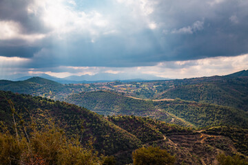 mountains in the morning