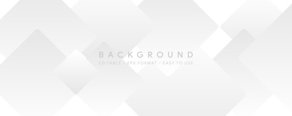 Abstract white geometric background with diamond and triangle shapes layered pattern design