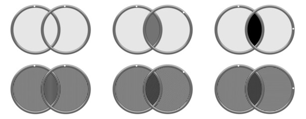 Polarizing filters, optics, light polarization illustration