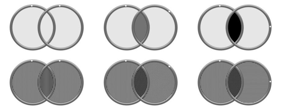 Polarizing filters, optics, light polarization illustration
