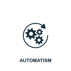 Automatism icon. Monochrome simple icon for templates, web design and infographics - obrazy, fototapety, plakaty