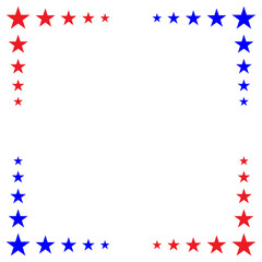 American abstract flag decorative patriotic border frame with empty space for your text.	
