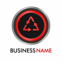 This is refresh button icon logo template