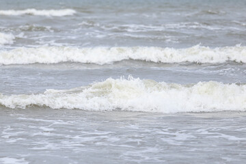 Close pu photography of baltic sea stormy weather waves.