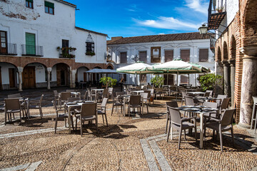 Fototapeta na wymiar Small Square, Plaza Chica in Zafra, province of Badajoz, Extremadura, Spain