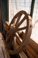 old wooden wheel
