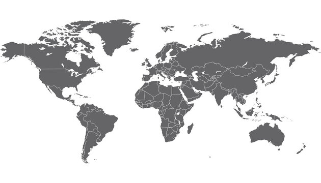 World map. Color vector modern.	