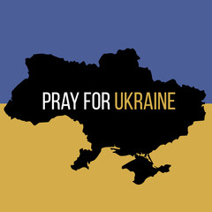 Poster Pray for Ukraine
Map of free Ukraine in its borders