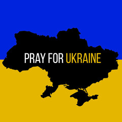 Poster Pray for Ukraine
Map of free Ukraine in its borders