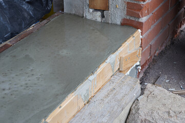 Concrete in Timber formwork. Building a solid foundation.