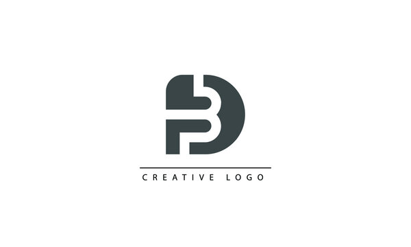 BD FBD Abstract initial monogram letter alphabet logo design
