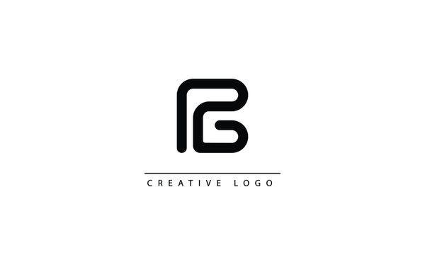 PG PC  Abstract initial monogram letter alphabet logo design