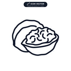 walnut icon symbol template for graphic and web design collection logo vector illustration