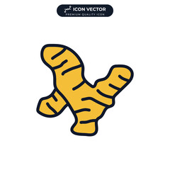 ginger icon symbol template for graphic and web design collection logo vector illustration