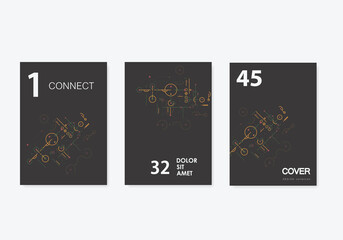 Cover network polygonal element. Array atom border illustration. Vector design
