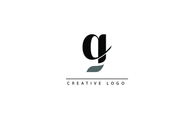 Obraz premium AG GA Abstract initial monogram letter alphabet logo design