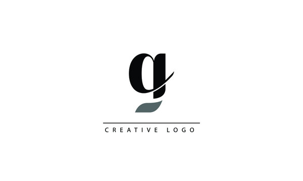  AG GA Abstract initial monogram letter alphabet logo design