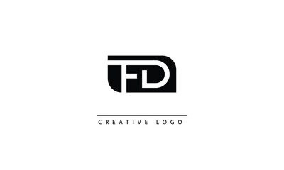 FD Abstract initial monogram letter alphabet logo design