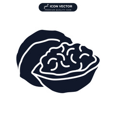 walnut icon symbol template for graphic and web design collection logo vector illustration