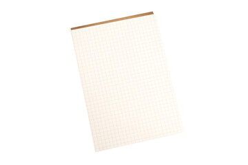 Notebook isolated on white background, blank space for text