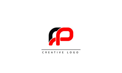 AP AD  Abstract initial monogram letter alphabet logo design