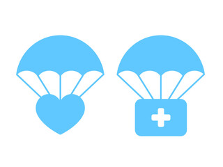 humanitarian aid icon set. Vector illustration   