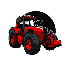 tracktor farm vector illustration design