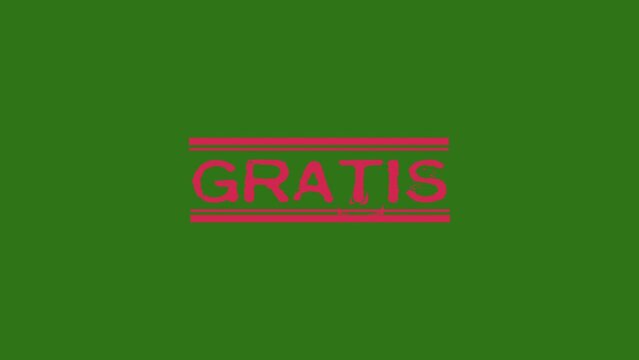 gratis stamp animation on green,businessman hand stamping