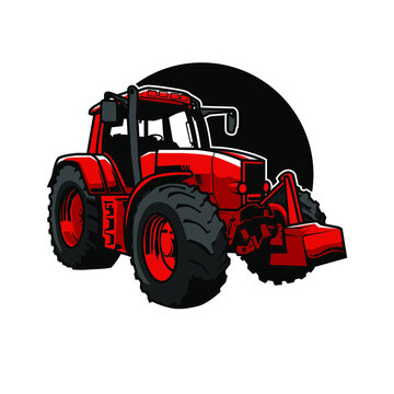tracktor farm vector illustration design