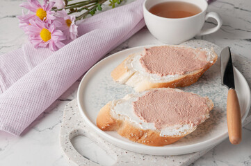 Quick snack served on a plate.