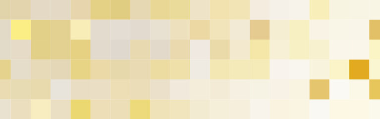 Gold and white square mosaic background. Vector illustration.