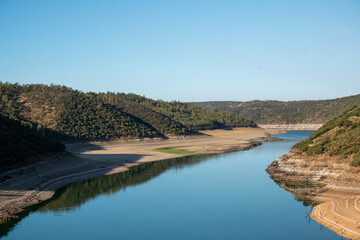 The Tagus River as it passes through the Monfrague National Park.