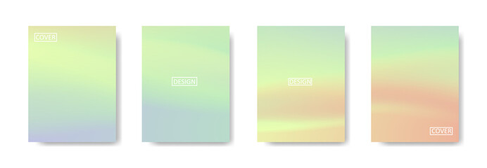 Fototapeta premium Set of abstract background with beautiful gradation color, colorful background for poster flyer banner backdrop.vertical banner.cool fluid background vector illustration